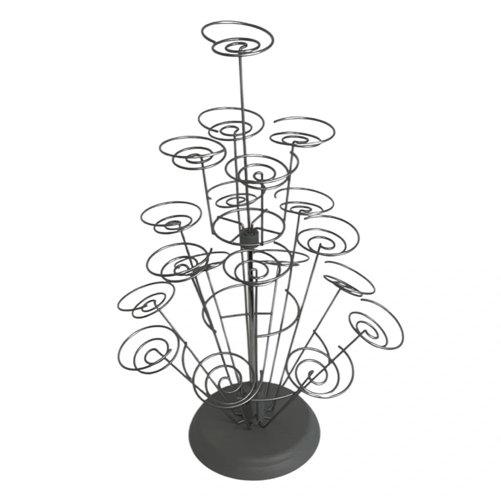 WILTON Cupcake Flair Dessert Stand Silvertone Metal